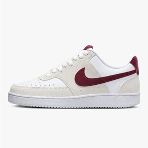 Nike Cream and Burgundy Low-Top Sneakers